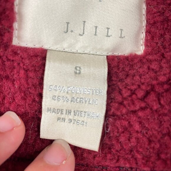 J. Jill Jacket Women's Size Small Faux Suede Burgandy - Picture 12 of 16